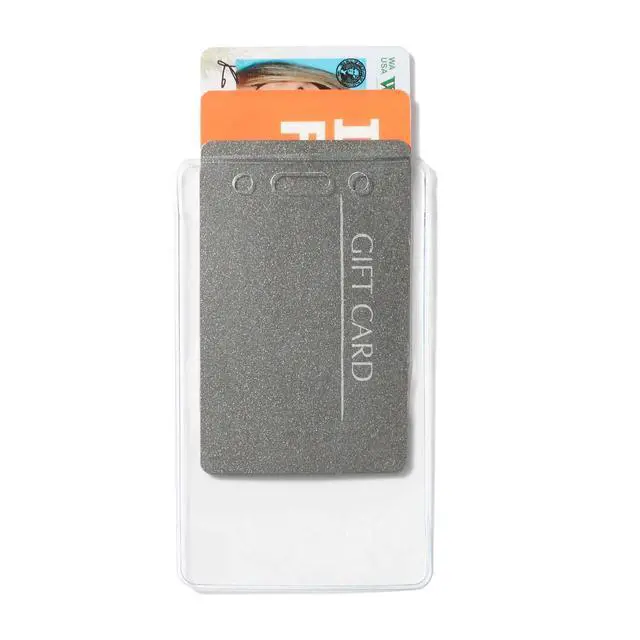Alt view image 2 of 4 - Vertical Clear Plastic ID Badge Holders, 2.55" x 4.41", Pack of 50