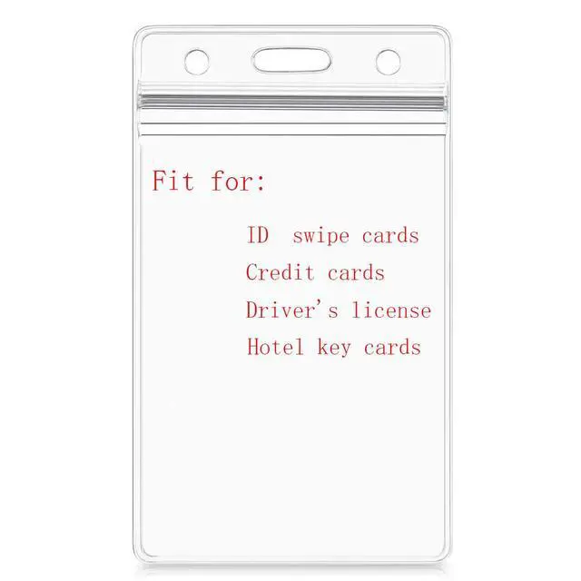 Alt view image 3 of 7 - Vertical ID Card Name Tag Badge Holder with Waterproof Type Resealable Zip (Vertical ID, 10 Pcs)