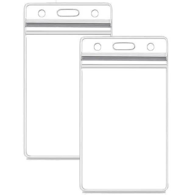 Alt view image 7 of 7 - Vertical ID Card Name Tag Badge Holder with Waterproof Type Resealable Zip (Vertical ID, 10 Pcs)