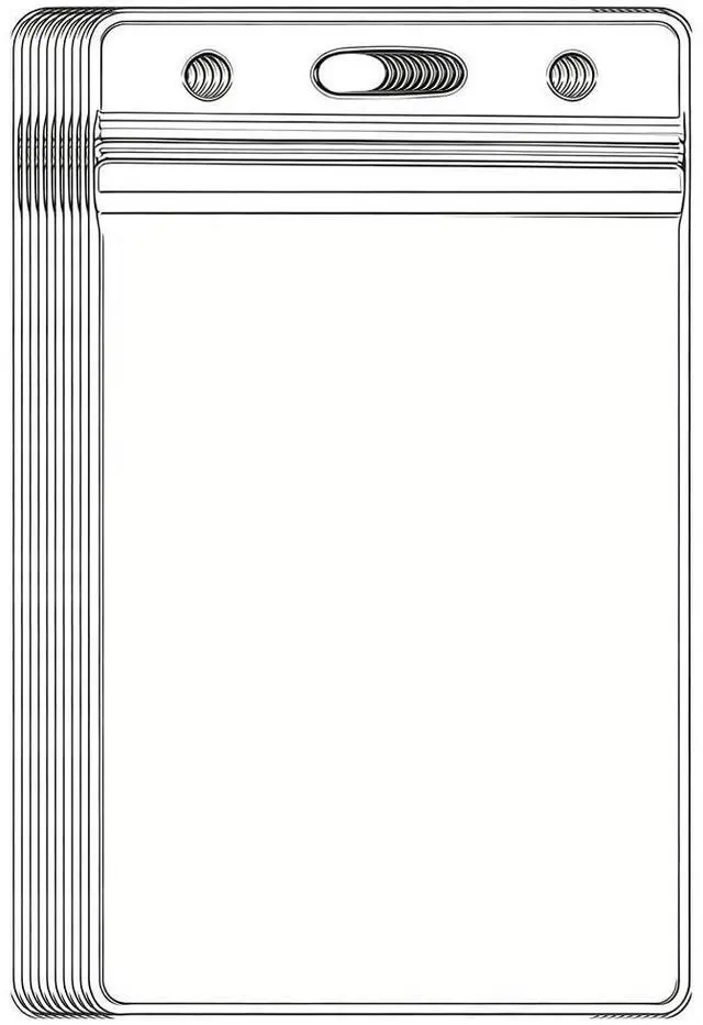 Main image of 10 Pack Vertical ID Badge Holders Extra Thick Clear Waterproof Sealable PVC Card Sleeves, Compatible with RFID/Proximity/Swipe Cards & Credit Cards