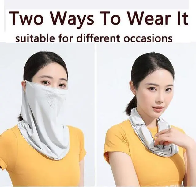 Alt view image 4 of 7 - UV-Sun-Protection-Face-Mask for Women Men Summer Cooling Breathable Face Mask Neck Gaiter for Outdoor Sports