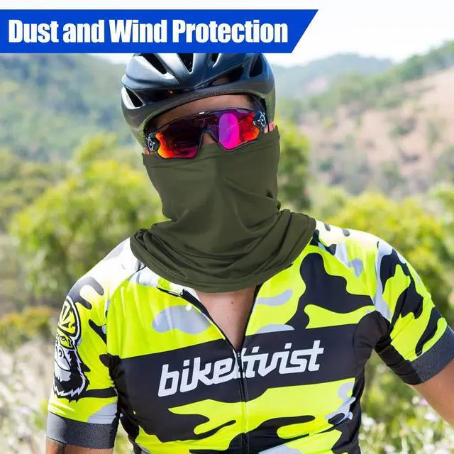 Alt view image 2 of 6 - Summer Cooling Neck Gaiter Face Mask Breathable Balaclava, UV Protection Wind Dust Proof Face Cover Scarf Bandana for Men Women, UPF 50+,Combo 3