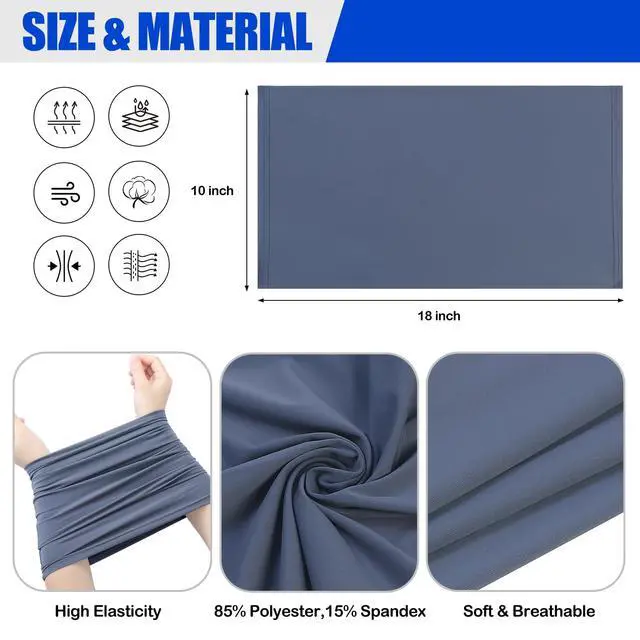 Alt view image 3 of 6 - Summer Cooling Neck Gaiter Face Mask Breathable Balaclava, UV Protection Wind Dust Proof Face Cover Scarf Bandana for Men Women, UPF 50+,Combo 3