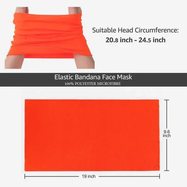 Alt view image 3 of 6 - Headband Bandanas Neck Gaiter Face Mask Reusable Multifunctional Women Men Elastic Cloth Cover Scarf Cool Sports Balaclava