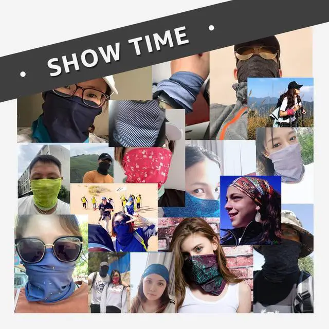 Alt view image 6 of 6 - Headband Bandanas Neck Gaiter Face Mask Reusable Multifunctional Women Men Elastic Cloth Cover Scarf Cool Sports Balaclava