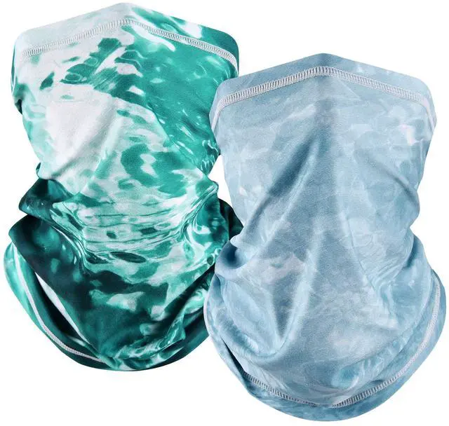 Main image of UV Neck Gaiter Mask, UPF 50 Bandana Balaclava Face Mask Breathable Cooling Sun Summer for Fishing Running 2 Packed