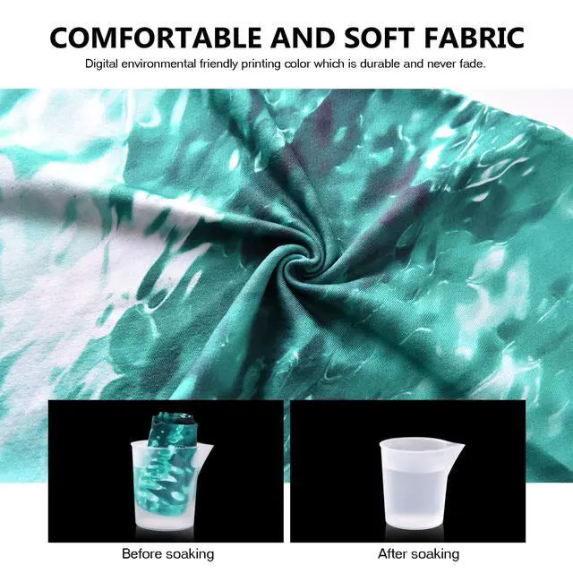Alt view image 5 of 6 - UV Neck Gaiter Mask, UPF 50 Bandana Balaclava Face Mask Breathable Cooling Sun Summer for Fishing Running 2 Packed