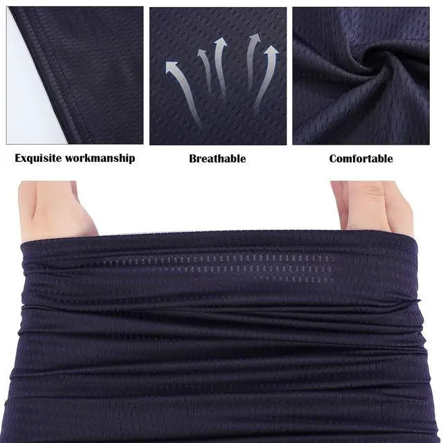 Alt view image 2 of 7 - 6 Pack Neck Gaiter Bandana Face Mask Summer UV Protection Cooling Breathable Face Mask Neck Scarf Balaclava for Men Women(Classic Colors)