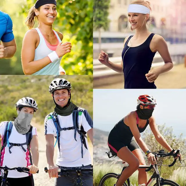 Alt view image 6 of 7 - 6 Pack Neck Gaiter Bandana Face Mask Summer UV Protection Cooling Breathable Face Mask Neck Scarf Balaclava for Men Women(Classic Colors)