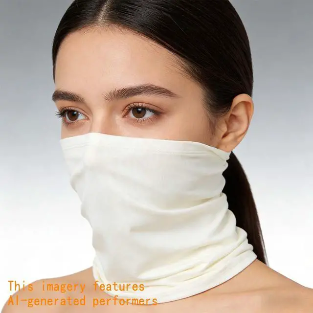 Alt view image 6 of 7 - 6 Pieces Summer Face Cover For Men Women UV Neck Gaiter Protection Face Breathable Sunscreen Bandana Cycling Running (Grey(6-pack))