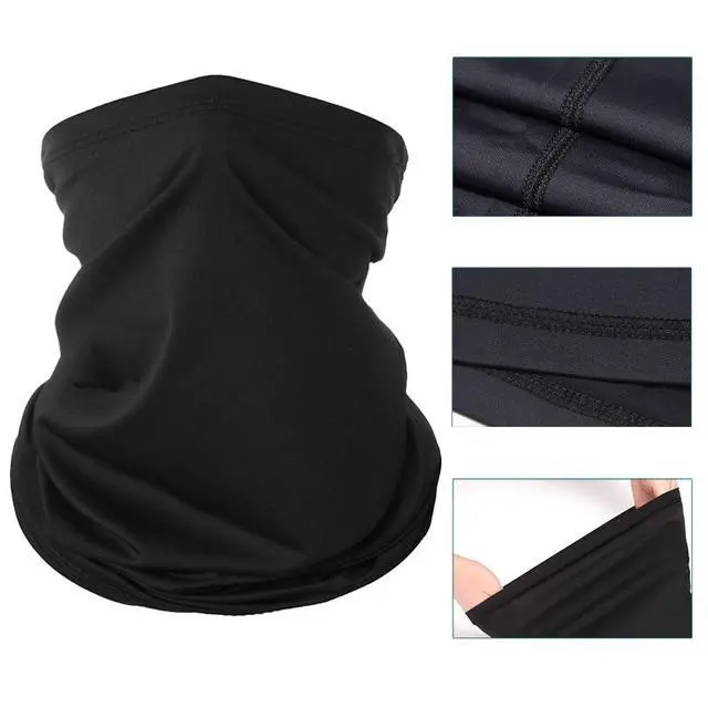 Alt view image 3 of 7 - 6 Pieces Summer Face Cover For Men Women UV Neck Gaiter Protection Face Breathable Sunscreen Bandana Cycling Running (Grey(6-pack))