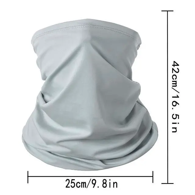 Alt view image 7 of 7 - 6 Pieces Summer Face Cover For Men Women UV Neck Gaiter Protection Face Breathable Sunscreen Bandana Cycling Running (Grey(6-pack))