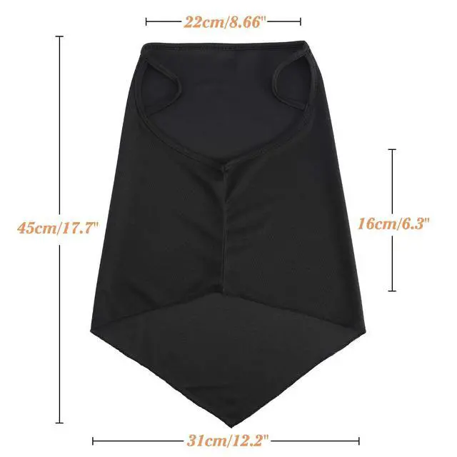 Alt view image 7 of 7 - Scarf Mask Bandana with Ear Loops 3 Pack, Neck Gaiter Balaclava UV Sun Protection Face Mask for Dust Wind Outdoors Motorcycle Cycle Bandana Headband for Women Men - Black