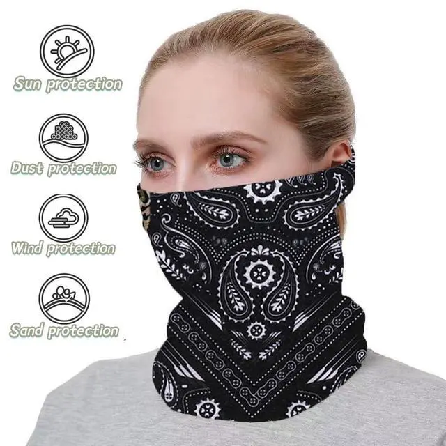 Alt view image 3 of 7 - Neck Gaiter Face Cover Bandana Mask Scarf, Breathable Sun& Dust-proof for Cycling Running Fishing Hiking