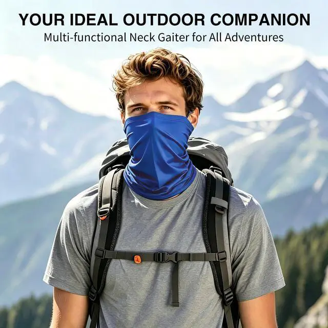Alt view image 6 of 6 - 8 Pcs Multicolor Neck Gaiter Face Mask Bandana for Men Women, UPF 50+ UV Protection Breathable Cooling Cycling Face Mask, Moisture Wicking Quick Dry Fishing Motorcycle Skiing Sports Headwear