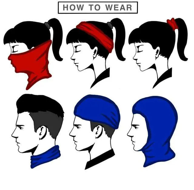Alt view image 3 of 3 - Headwear Bandana Head Wrap Face Scarf Mask Neck Warmer Balaclava Paisley