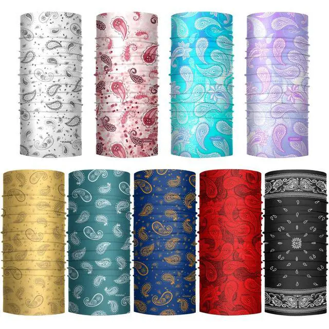 Alt view image 2 of 3 - Headwear Bandana Head Wrap Face Scarf Mask Neck Warmer Balaclava Paisley