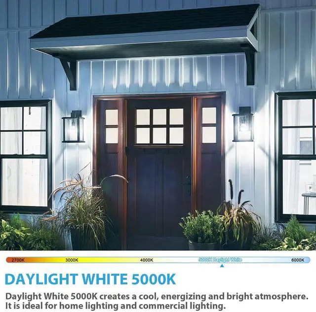 Alt view image 4 of 7 - 4-Pack A19 LED Light Bulbs, 100W Equivalent LED Bulb, 5000K 1100Lumen Light Bulb 11W, Non-Dimmable E26 Frosted Lighting, CRI 85+, No Flicker
