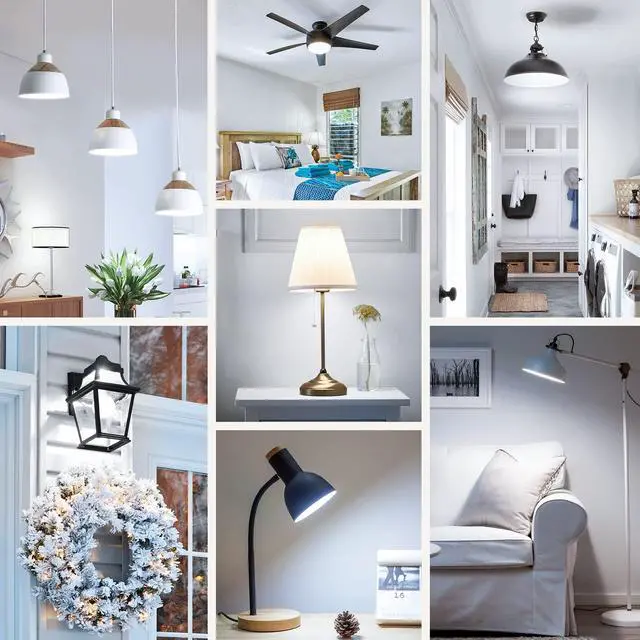 Alt view image 7 of 7 - A19 LED Light Bulbs, 60 Watt Equivalent LED Bulb, Daylight White 5000K, 850 Lumen, E26 Base, Non-Dimmable, 9W Bright White LED Bulb, 4-Pack