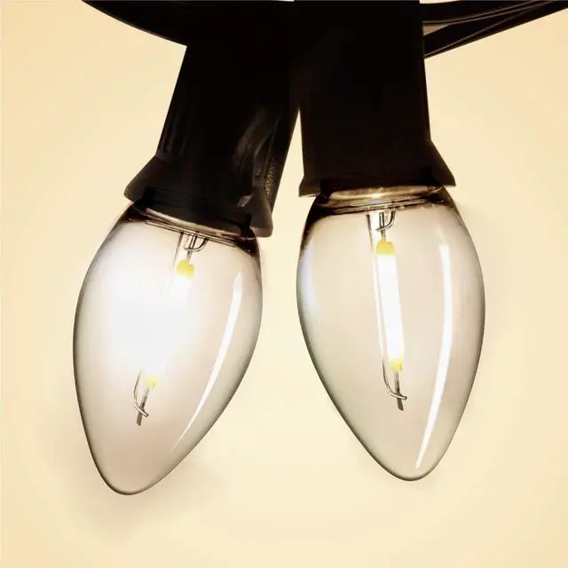 Alt view image 5 of 7 - C7 LED Night Light Bulbs, Shatterproof LED Replacement Bulbs for Window Candles & Chandeliers, E12 Candelabra Base, 0.6 Watt Equivalent to 7Watt Incandescent Bulb, Warm White,6 Pack