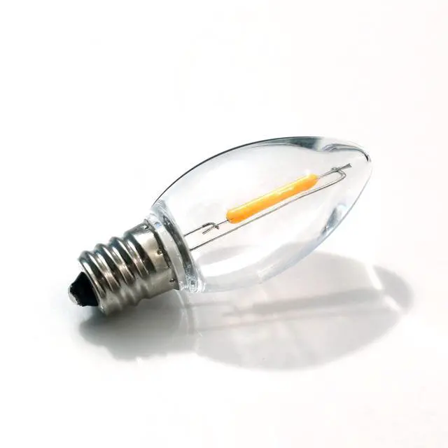 Alt view image 6 of 7 - C7 LED Night Light Bulbs, Shatterproof LED Replacement Bulbs for Window Candles & Chandeliers, E12 Candelabra Base, 0.6 Watt Equivalent to 7Watt Incandescent Bulb, Warm White,6 Pack