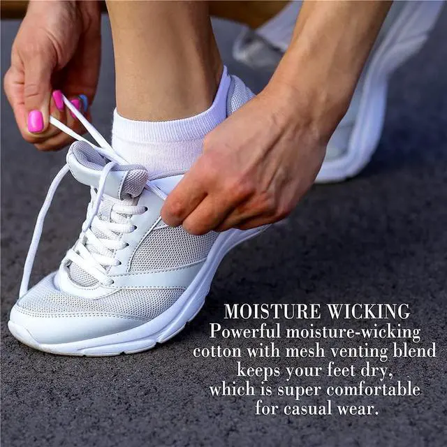 Alt view image 3 of 7 - 8 Pairs Ankle Novelty Socks for Women Non Slip Cotton Socks No Show Socks Classic Low Cut Casual Socks (Black+White+Grey)
