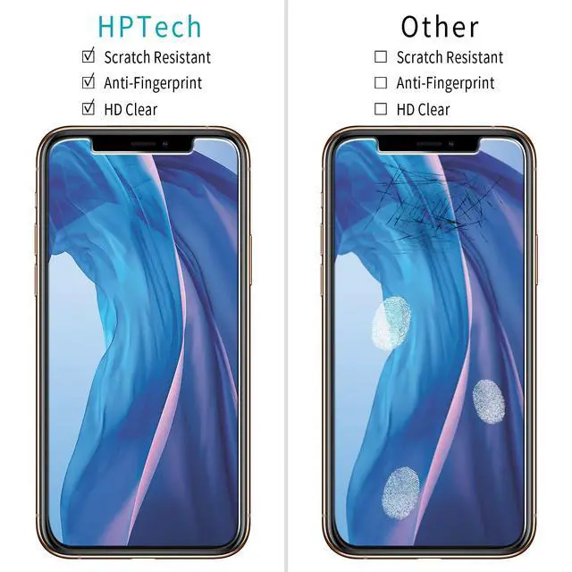 Alt view image 2 of 7 - (2 Pack) Screen Protector for iPhone 11 Pro Max, iPhone XS Max 6.5-inch Tempered Glass, 9H Hardness, Bubble Free, Case Friendly