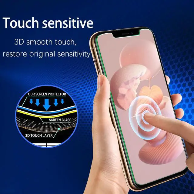 Alt view image 6 of 6 - [2 Pack Screen Protector For iPhone 11 Pro Max and iPhone Xs Max Tempered Glass, Case Friendly, Bubble Free, Easy to Install