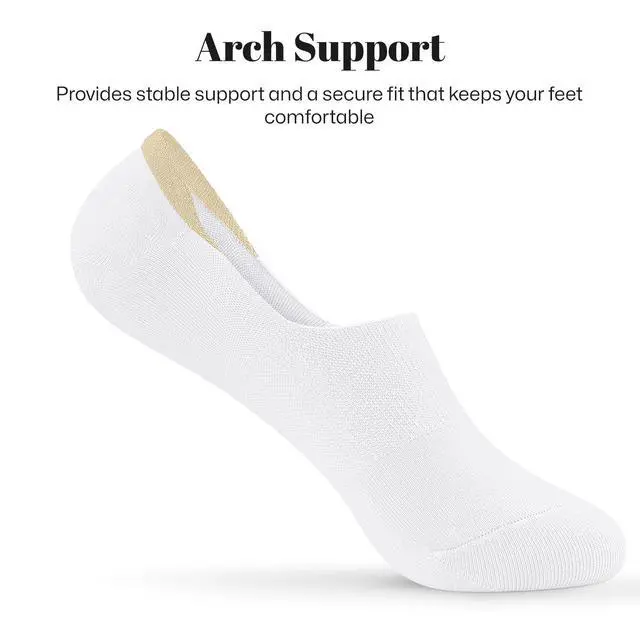 Alt view image 4 of 7 - No Show Socks Women Low Socks Non Slip Flat Boat Line 4 Pairs