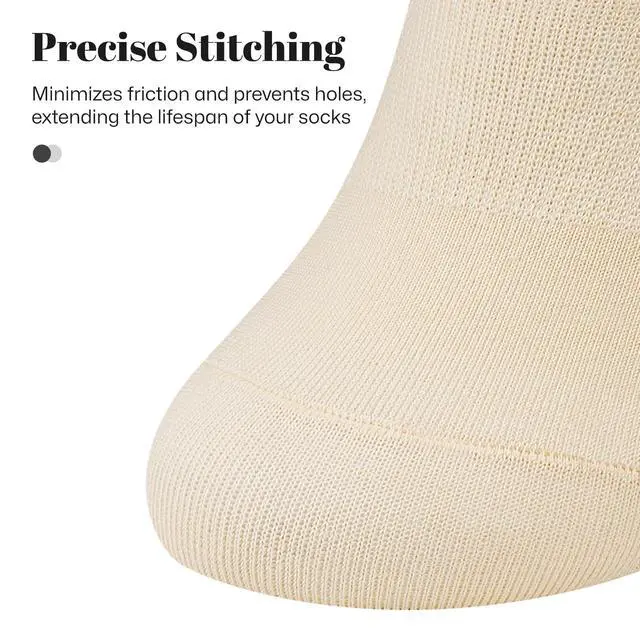 Alt view image 5 of 7 - No Show Socks Women Low Socks Non Slip Flat Boat Line 4 Pairs