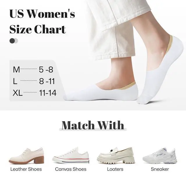 Alt view image 7 of 7 - No Show Socks Women Low Socks Non Slip Flat Boat Line 4 Pairs