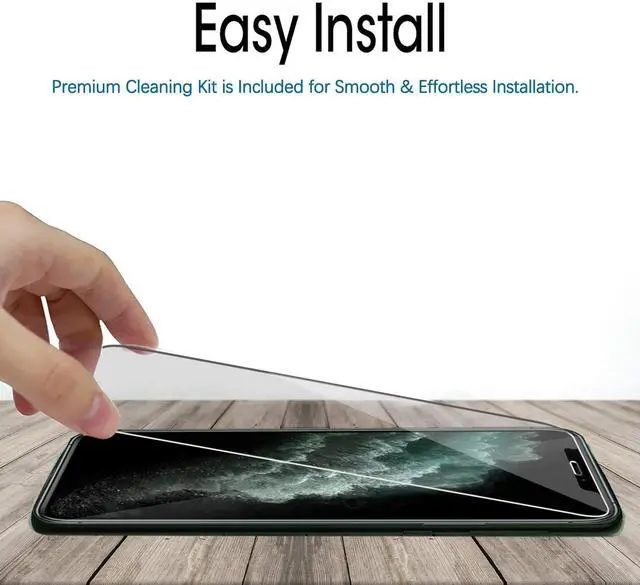 Alt view image 6 of 6 - 3 Pack Screen Protector for iPhone 11 Pro Max with 3 Pack Tempered Glass Camera Lens Protector Phone Case Friendly Ultra Accessories Protector de Pantalla for Apple iPhone 11 Pro Max