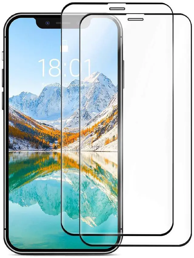 Main image of Bubble Free, Case Friendly Tempered Glass Screen Protector for iPhone XR/11, HD Clear, Anti Scratch, 9H Hardness, 6.1 Inch, 2-Pack