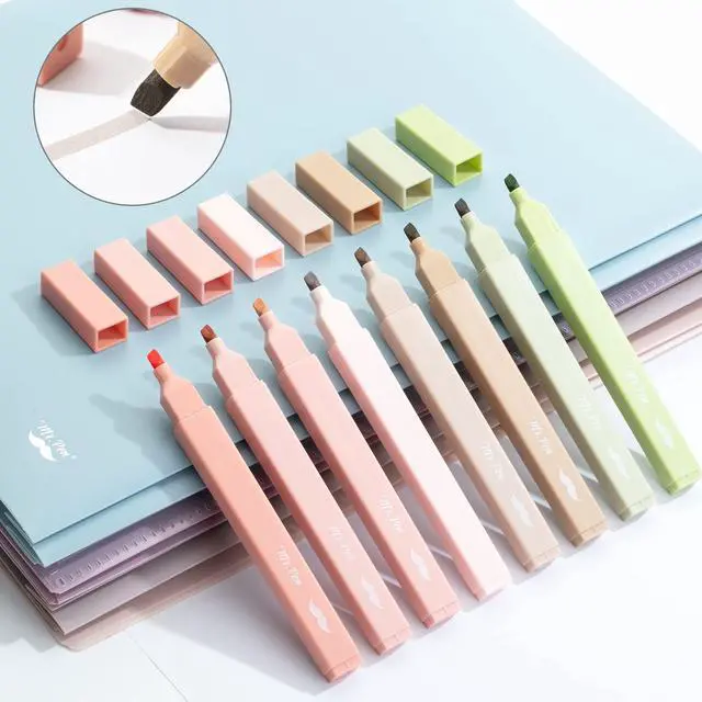 Alt view image 7 of 7 - Aesthetic Highlighters No Bleed, 8 Pack, Boho Colors, Chisel Tip