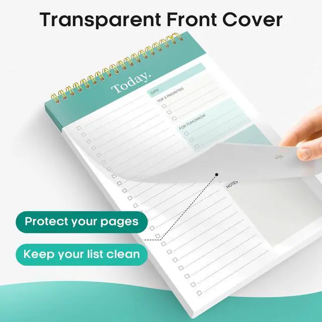 Alt view image 3 of 7 - To Do List Notepad - To Do List Notebook for Work with 52 Sheets, 9.8" x 6.5", Undated Daily Planner Perfect for Daily Tasks and Goal Setting, Notepad Suitable for Office, Home & School