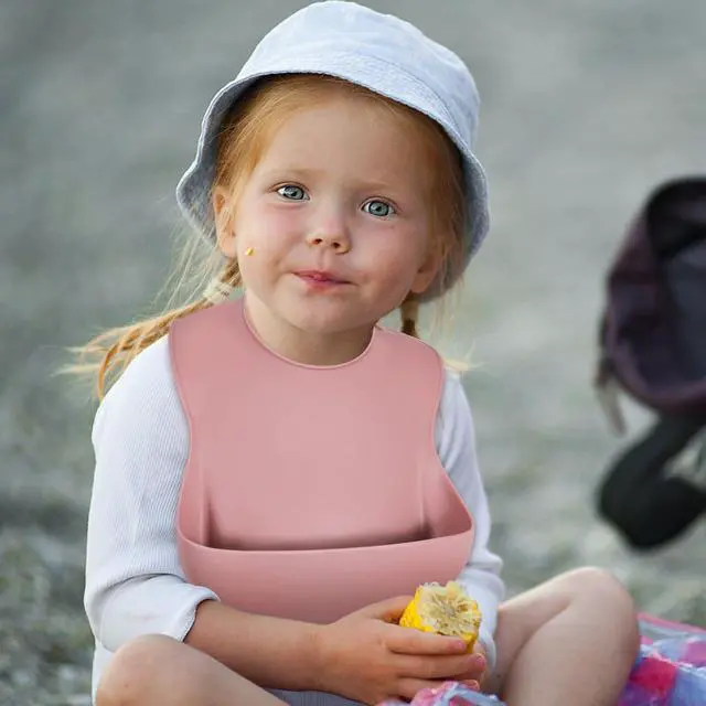 Alt view image 6 of 7 - Silicone Bibs for Babies Toddler Set of 3, BPA Free, Soft Adjustable Waterproof Bibs for Feeding Essentials