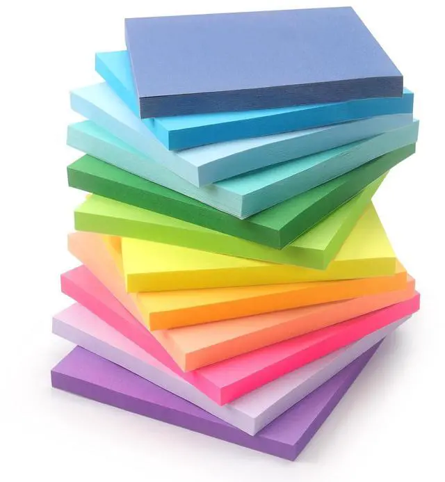 Main image of 12 Pack Bright Colors Sticky Notes 3x3 Inch, Strong Sticky Self-Adhesive Notepads, 50 Sheets/Pad, 12 Multicolor for Office, School, and Home Organization