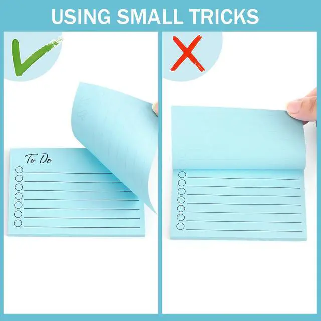 Alt view image 5 of 7 - 9 Pads to Do Lined Sticky Notes, 9 Bright Multi Colors Self-Stick Note Pads, 3x4 Inch with Line Adhesive Memo Sticky Notes Notepad, 50 Sheet/Pad