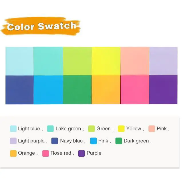 Alt view image 2 of 7 - 12 Pack Bright Colors Sticky Notes 3x3 Inch, Strong Sticky Self-Adhesive Notepads, 50 Sheets/Pad, 12 Multicolor for Office, School, and Home Organization