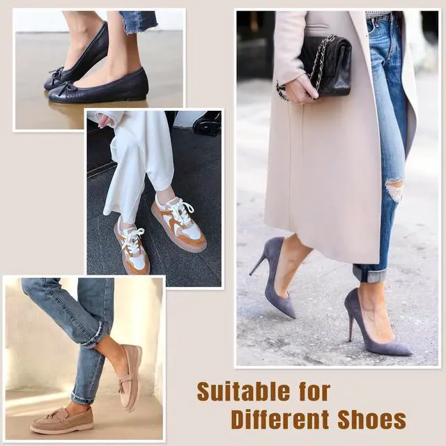 Alt view image 5 of 7 - No Show Socks Womens, Non Slip Ultra Low Cut 6 Pairs Thin Silky Footies Cotton Sole Invisible Socks Flats Loafers (5,9 Black*3/Nude*3)