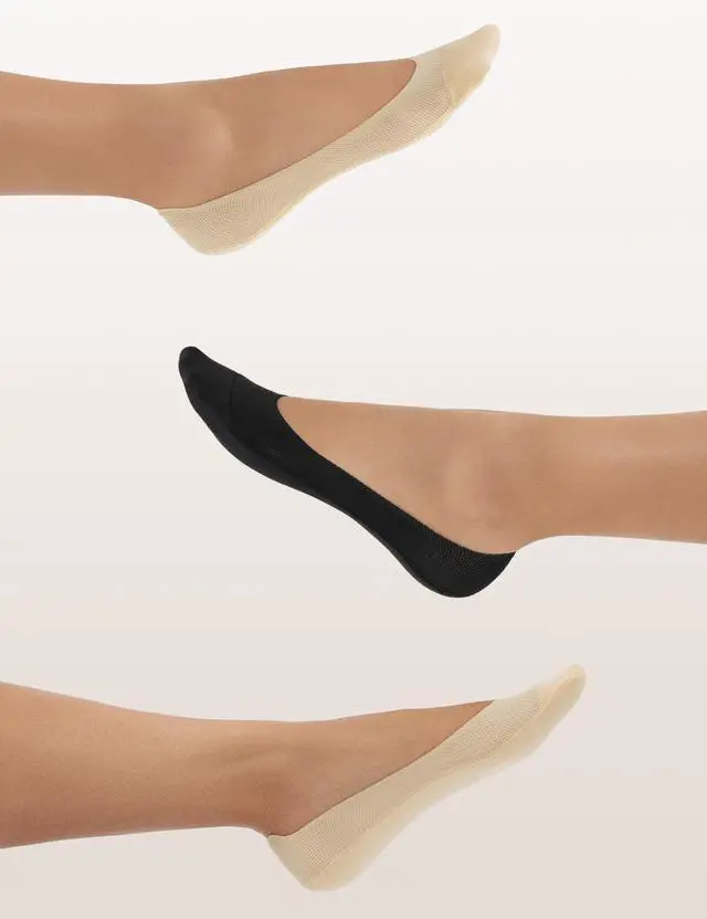 Alt view image 6 of 6 - Women's 6 Pairs No Show Socks Mesh Liner Ultra Low Cut Non Slip Thin Invisible Socks for Flats Loafer Size 8-11