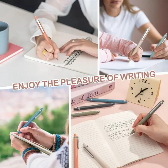 Alt view image 4 of 7 - Gel Pens Black Ink Pens for Office 0.5mm Fine Point Pens Smooth Writing Retractable Work Pen (Metal clip-12 pcs)