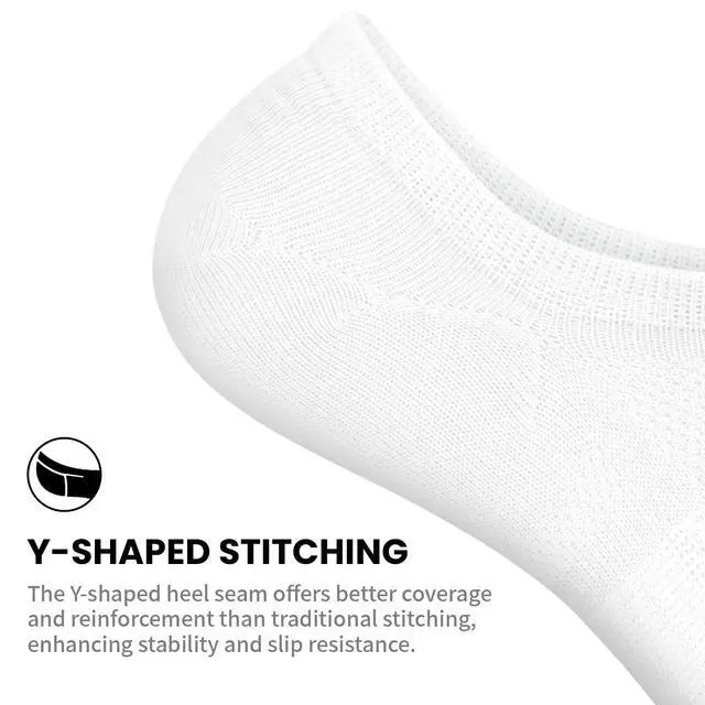 Alt view image 4 of 7 - No Show Socks for Women - 8 Pairs Low Cut Invisible Casual Short Ankle Socks for women Black/White/Gray 5-8