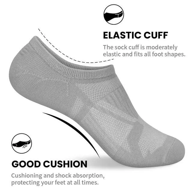 Alt view image 5 of 7 - No Show Socks for Women - 8 Pairs Low Cut Invisible Casual Short Ankle Socks for women Black/White/Gray 5-8
