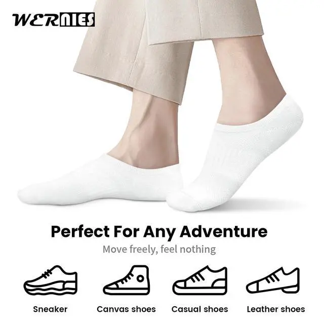 Alt view image 7 of 7 - No Show Socks for Women - 8 Pairs Low Cut Invisible Casual Short Ankle Socks for women Black/White/Gray 5-8