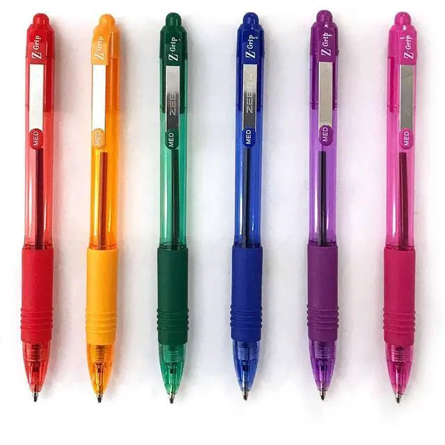Alt view image 3 of 7 - Z-Grip Writing Set, Retractable Medium Point Ballpoint Pen and Mechanical Pencil, #2 HD Lead Pencils, Assorted Ink Colors, School Supplies, Ideal for Note-Taking, 18-Pack (23618)