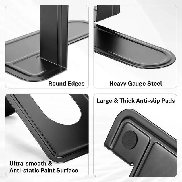 Alt view image 3 of 7 - Matte Painted Book Ends, Heavy Duty and Sturdy Bookends for Shelves