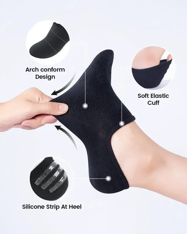Alt view image 4 of 7 - Women and Men No Show Socks Low Cut Anti-slid Athletic Running Novelty Casual Invisible Liner Socks