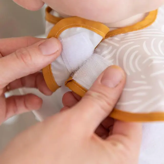 Alt view image 6 of 7 - Bibs for Girl or Boy, SuperBib Baby and Toddler for 6-24 Months, Essential Must Have for Eating, Feeding, Baby Led Weaning Supplies, Mess Saving Catch Food, Waterproof Fabric 3-pk Desert Boho