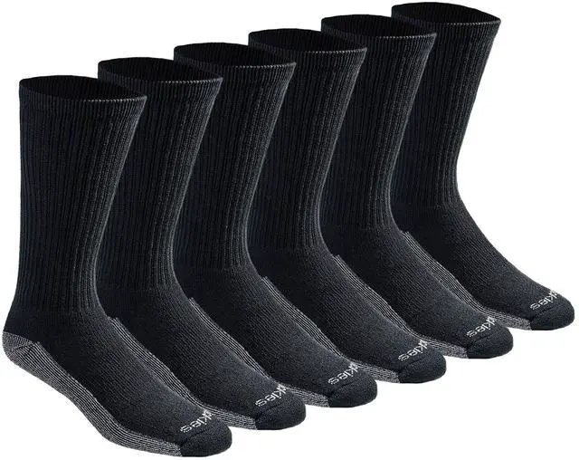 Main image of Dri-Tech Original Moisture Control Crew Socks, Available in M-XXL (6, 12, 18 Pairs), Black (6 Pairs), Large